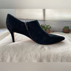 Black suede via spiga heels